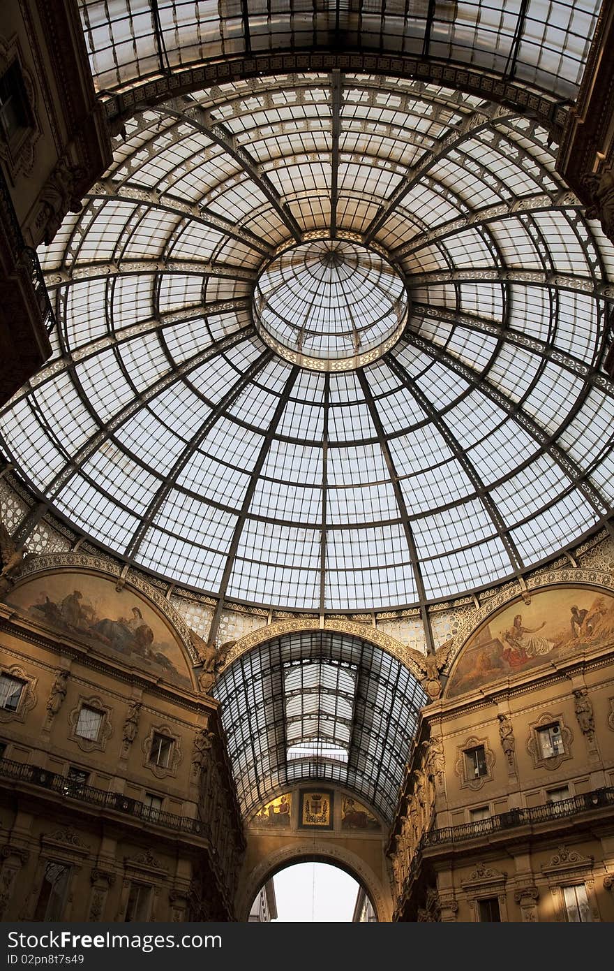 Dome of Vittorio Emanuele Shopping Gallery