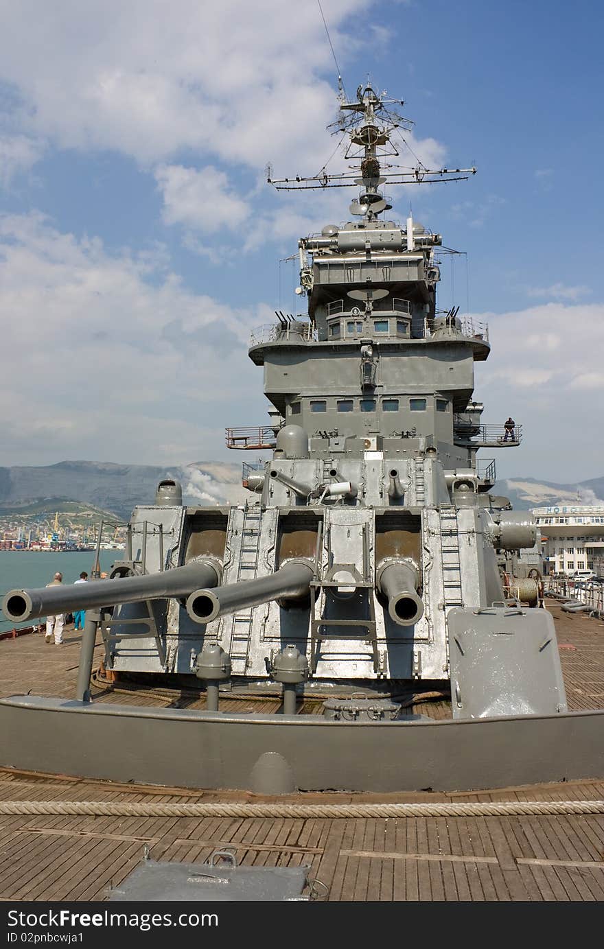 Cruiser a museum Kutuzov in Novorossisk. Cruiser a museum Kutuzov in Novorossisk