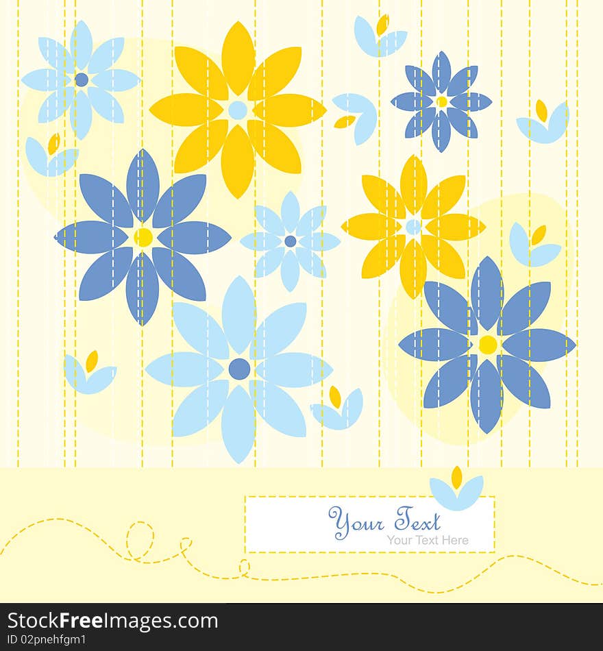 Yellow greeting card