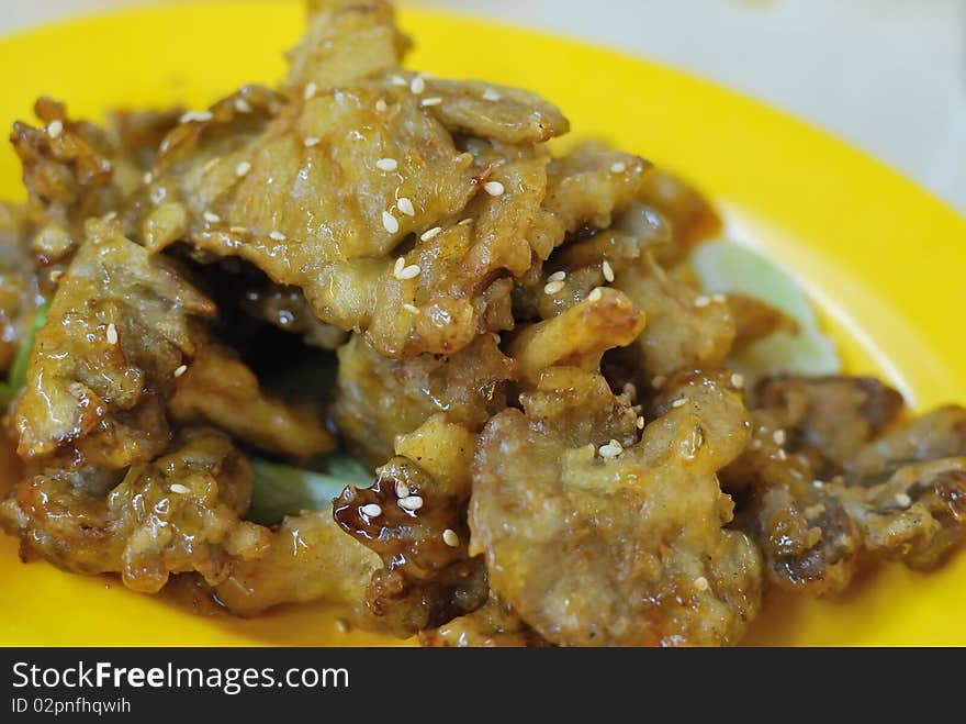 Deep fried mushroom delicacy