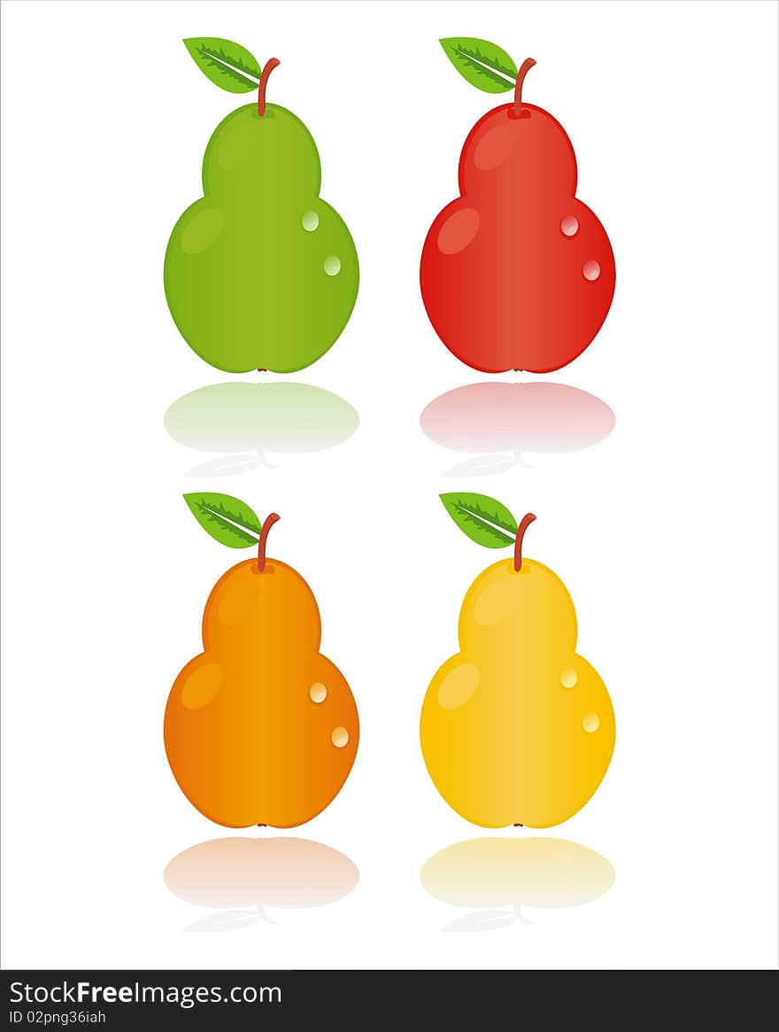 Set of 4 pears