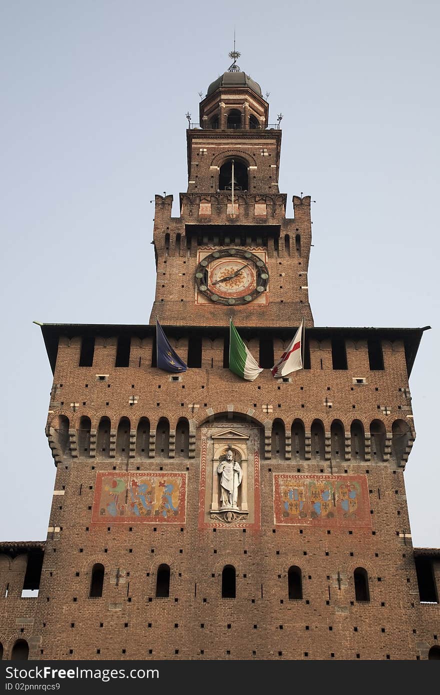 Sfozesco Castle in Milan, Italy