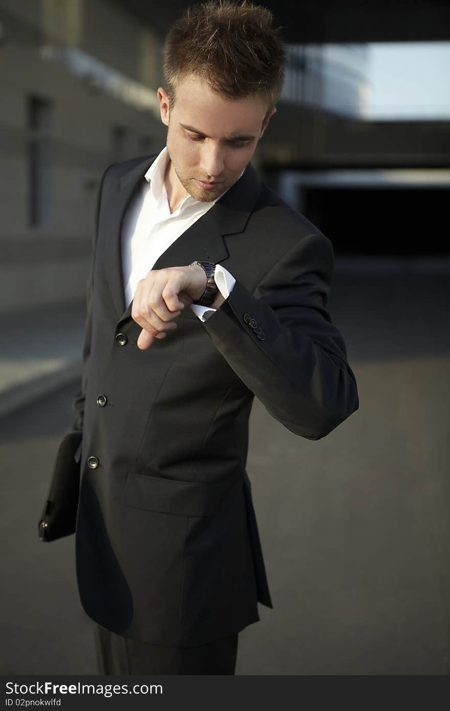 Closeup Portrait Of Young Businessman