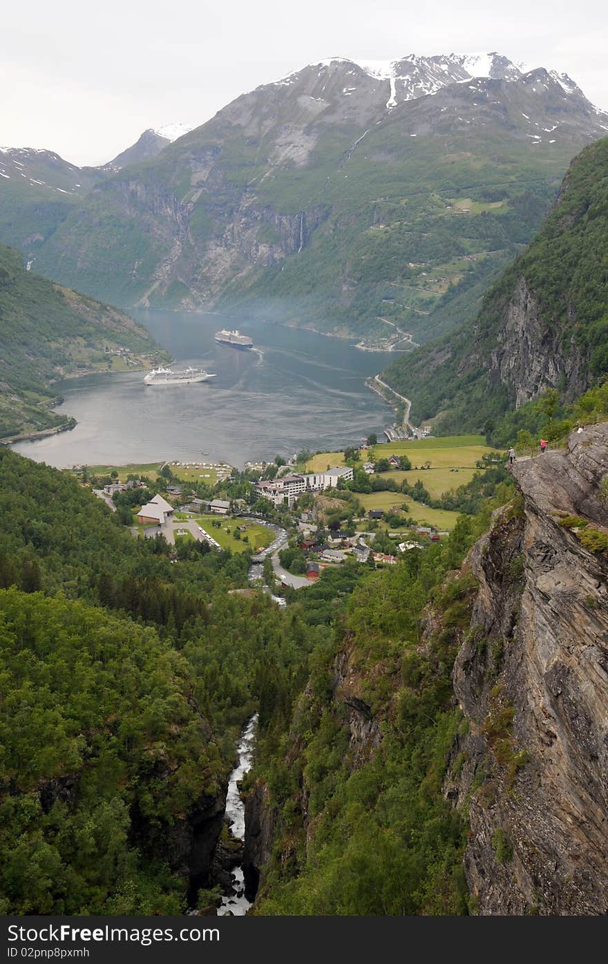 View over Geirangerfjord