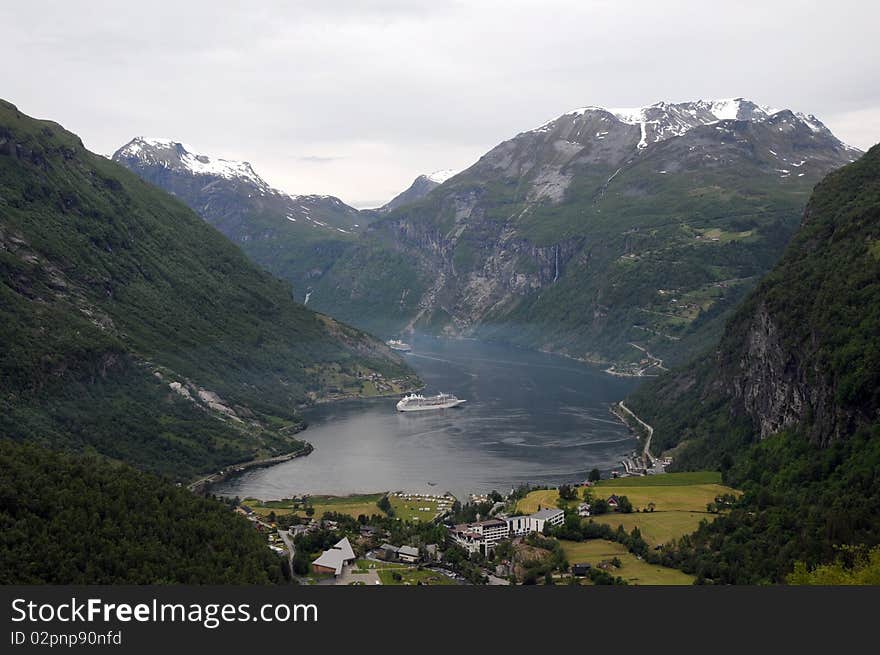 View over Geirangerfjord