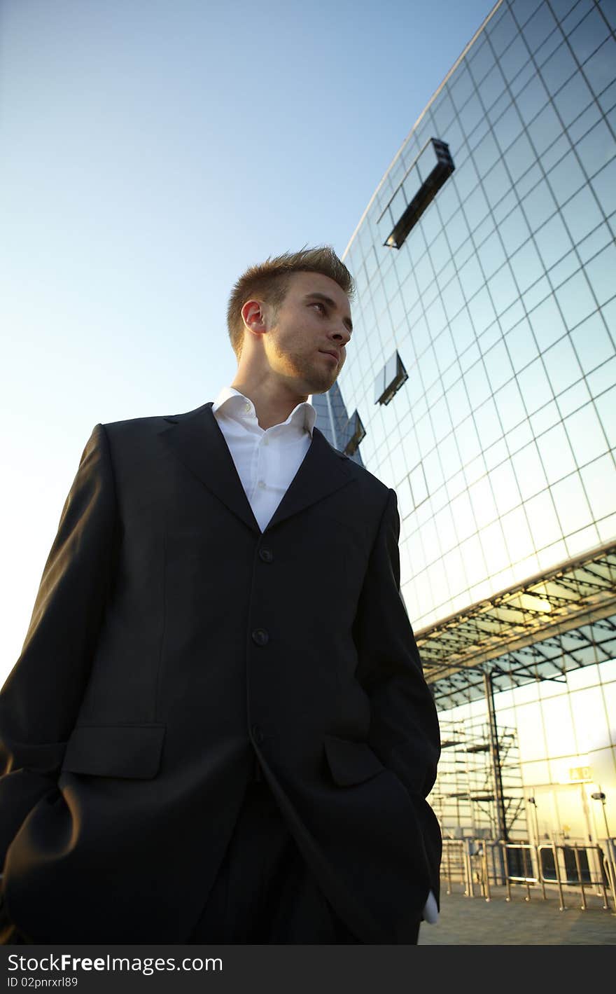 Closeup portrait of young businessman