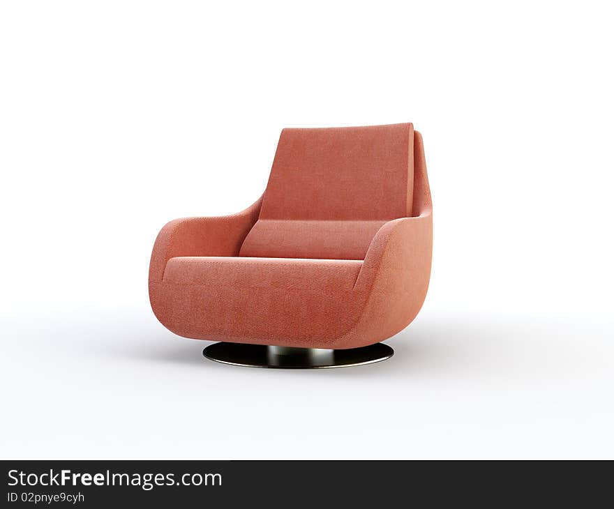 Stylish 3d sofa on the white background. Stylish 3d sofa on the white background