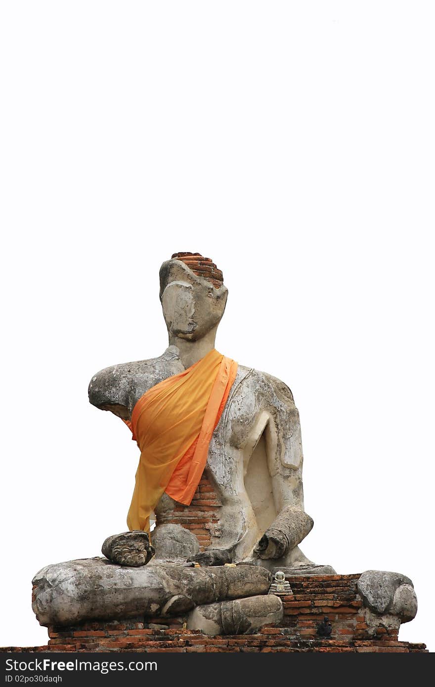 Uin Buddha Monument On The White Background