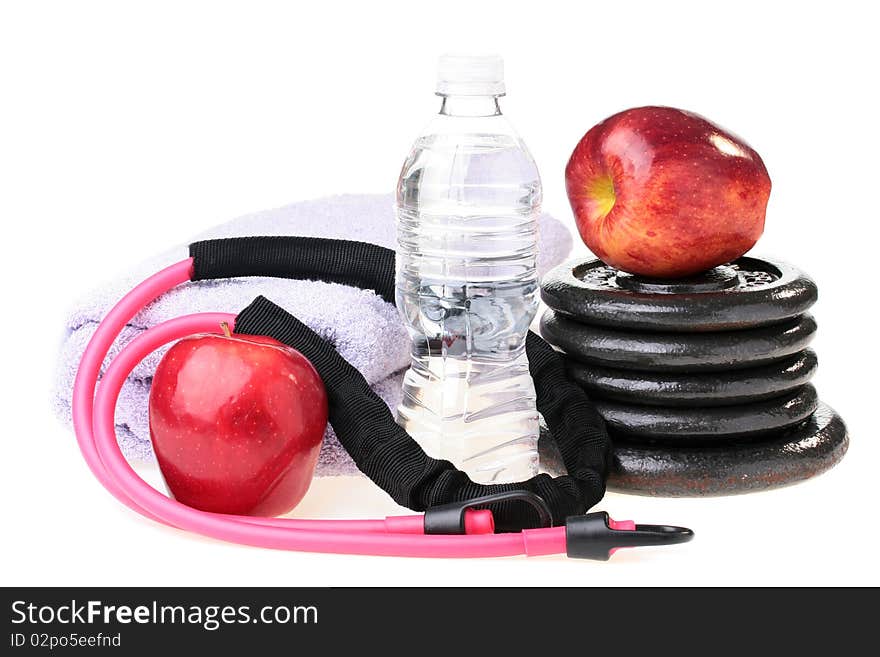 Subjects connected with a healthy way of life, sports, fruit, water. Subjects connected with a healthy way of life, sports, fruit, water.