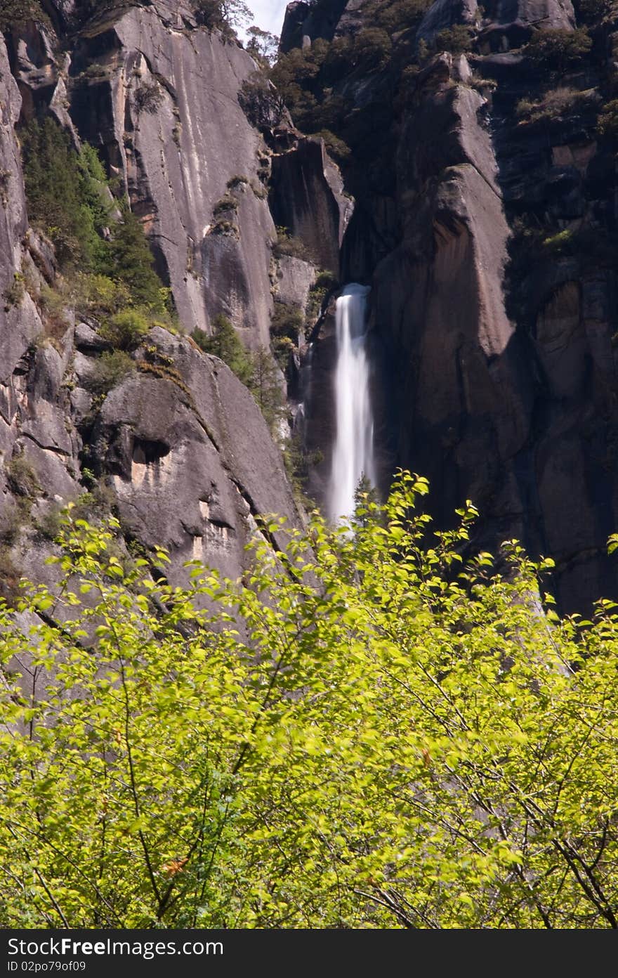 Beautiful waterfall from wild mountain in west china - tibet