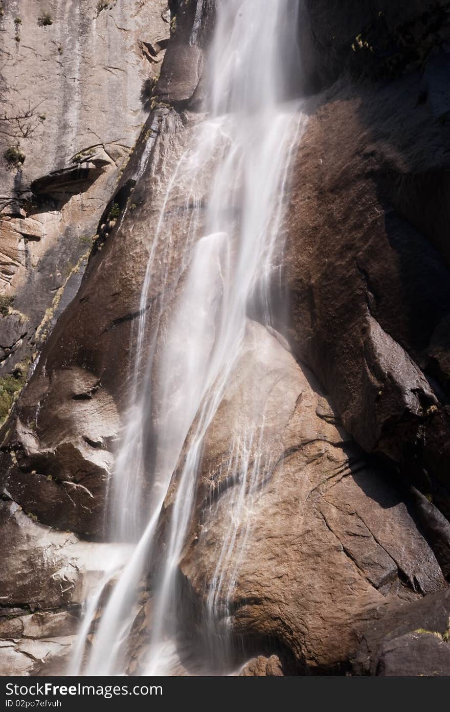 Beautiful waterfall from wild mountain in west china - tibet