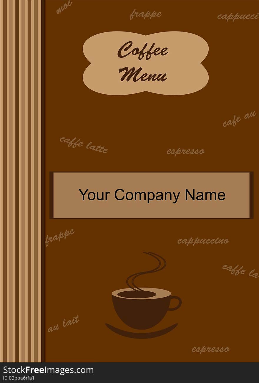 Coffee Menu Cover