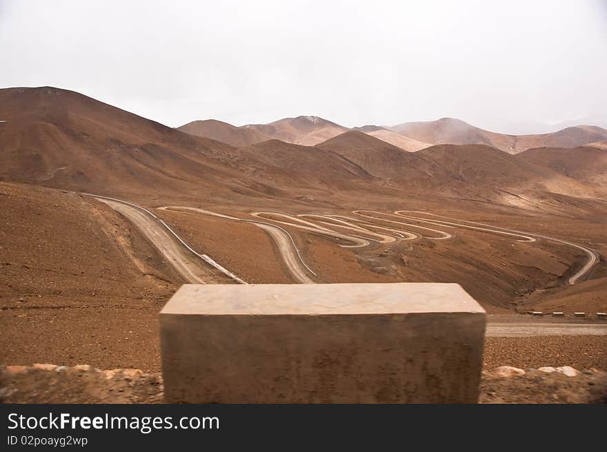 Modern highway to the summit of earth - mount himalaya. Modern highway to the summit of earth - mount himalaya