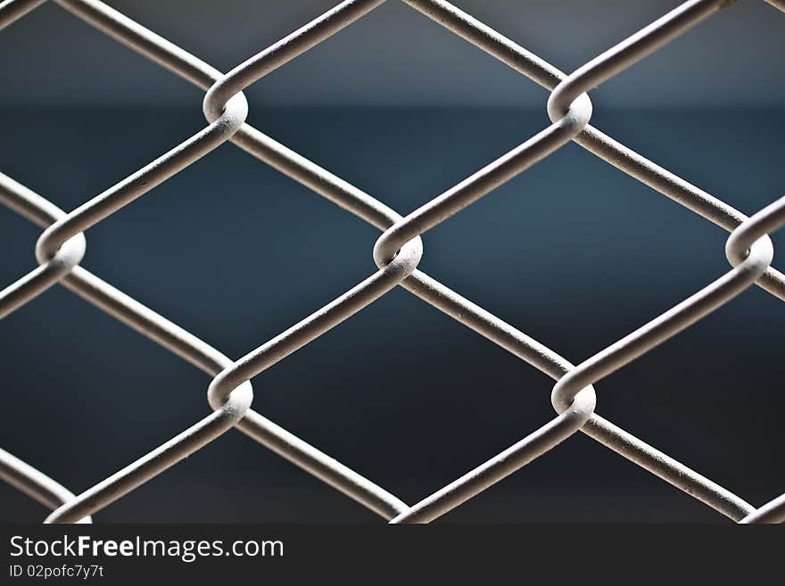 Metallic net with black background