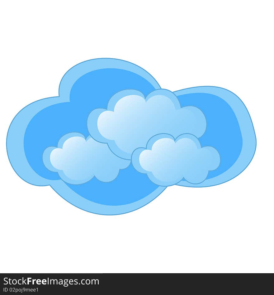 Icon of cloudy weather on a white background