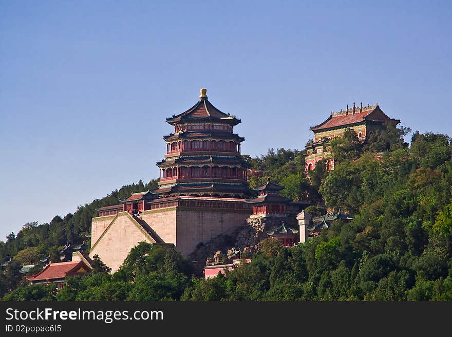 Part of the ancient Imperial Summer Palace in Beijing, China. Part of the ancient Imperial Summer Palace in Beijing, China