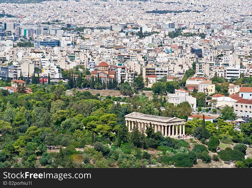 Ancient temple in Athens, Greece