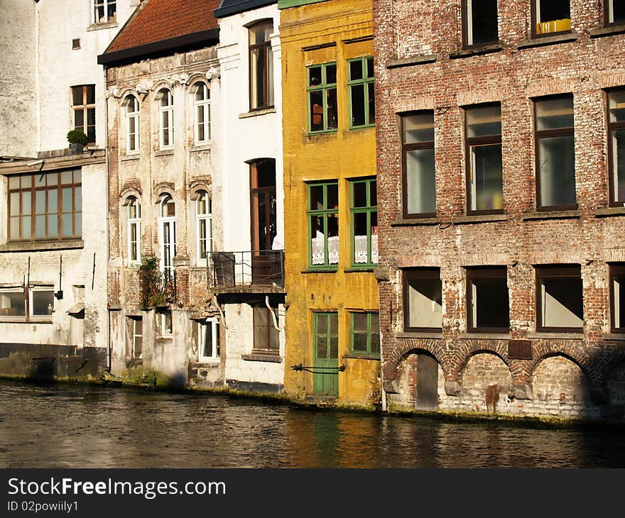 Picture of Ghent, Belgium in a sunny day. Picture of Ghent, Belgium in a sunny day