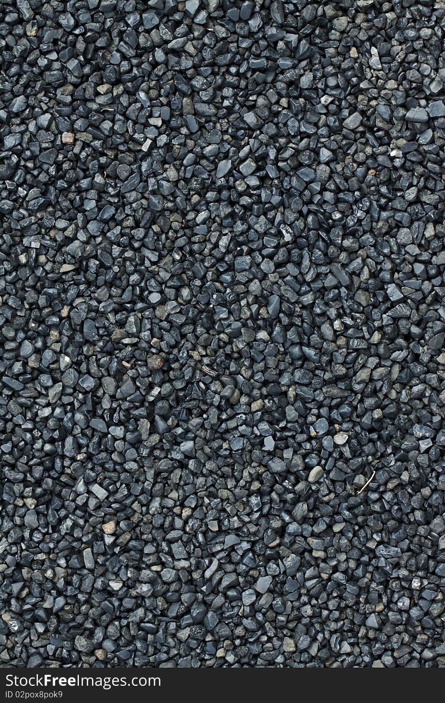 Black pebble floor