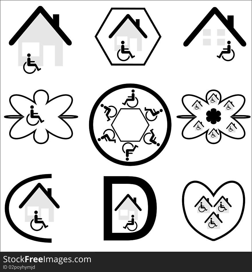 Disabled Housing Logo Set