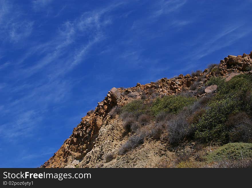 Ridge-line of rocks against the sky. Ridge-line of rocks against the sky.