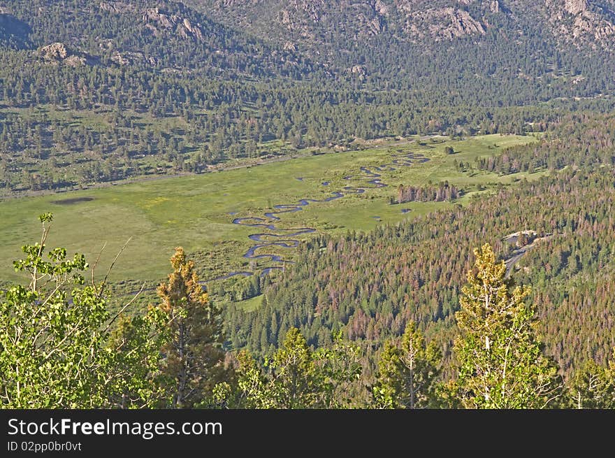 River meanders in a glaciated valley