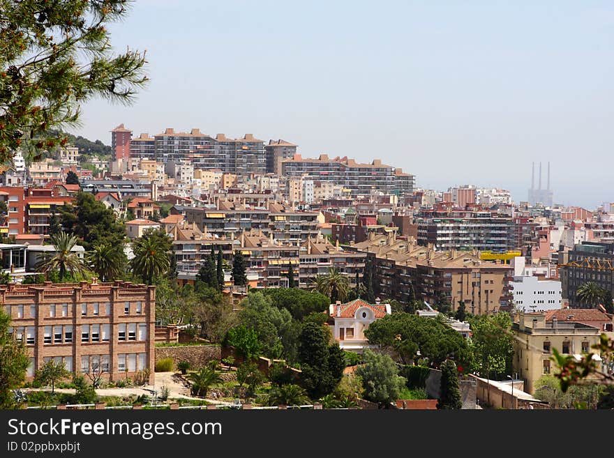 The view to Barcelona, Spain