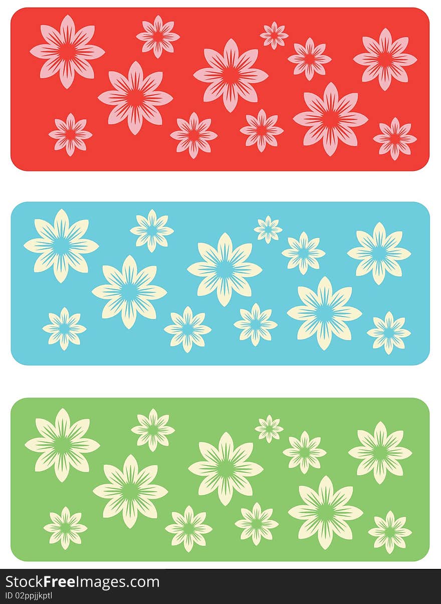 Vector background with white flowers. Vector background with white flowers