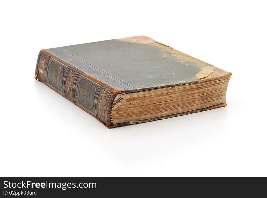 Old book on a white background. Old book on a white background