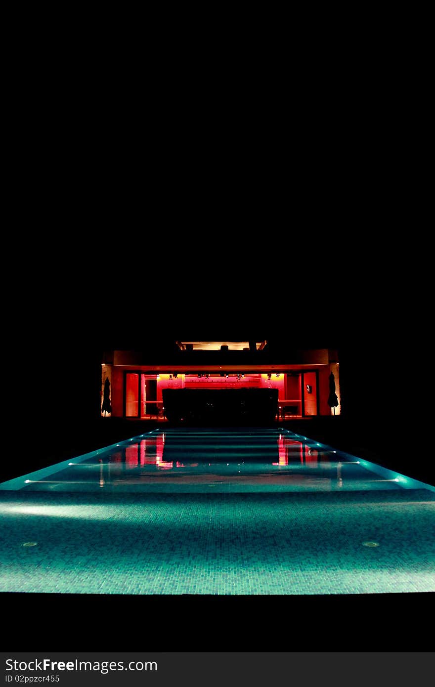 Pool in night