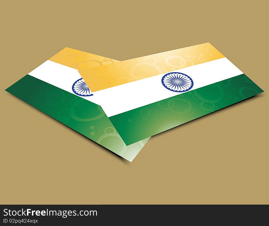 Abstract indian national flag, illustration vector design