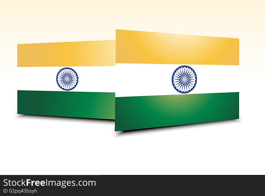 Abstract indian national flag, illustration vector design