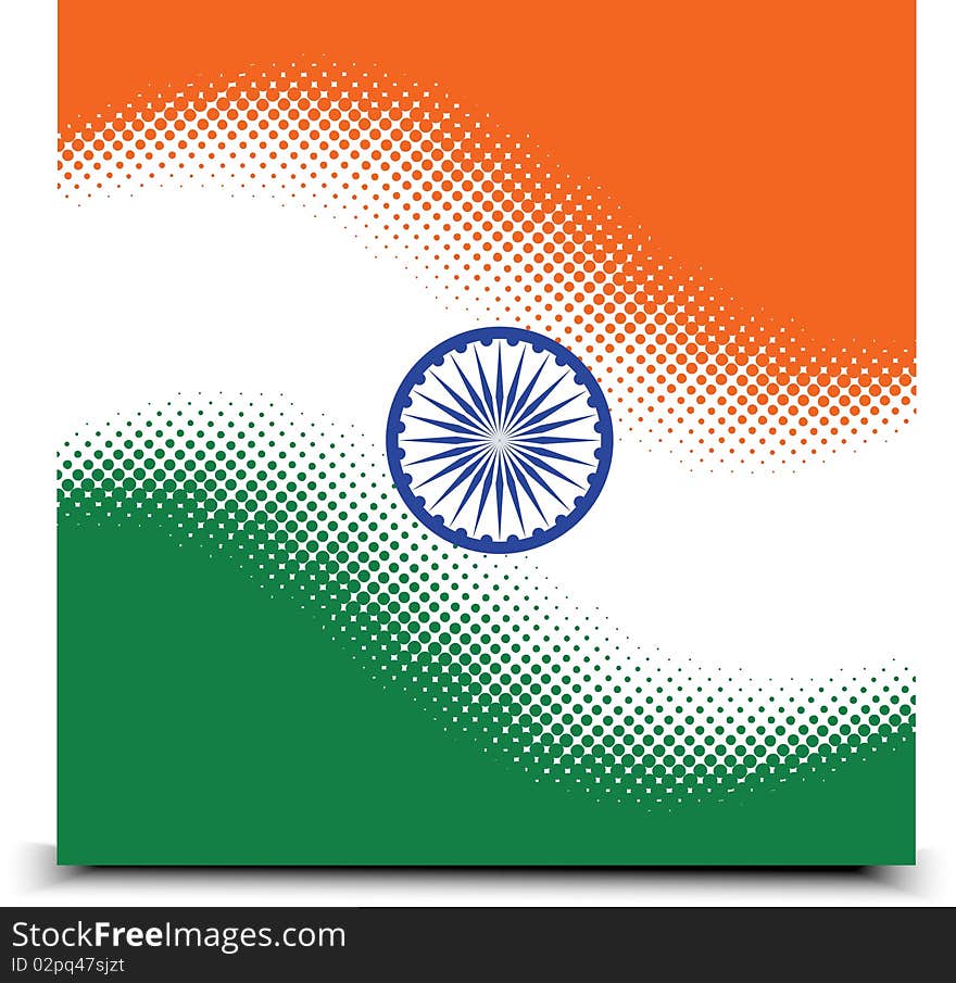 Abstract Indian national flag, illustration vector design