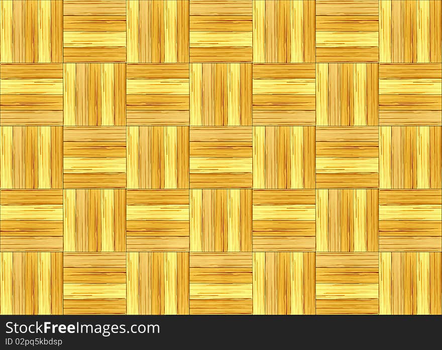 2d illustration of wooden parquet texture, seamless