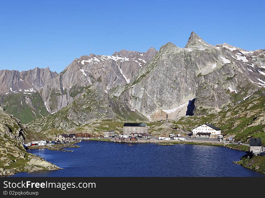 Lake and mountain