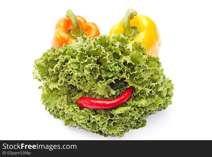 Vegetables isolated on a white background