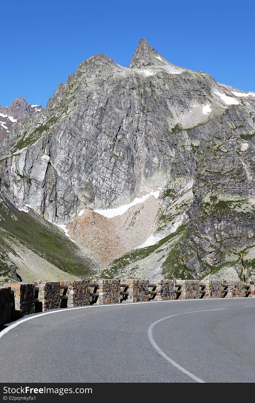 Road in mountain in Italy on summer. Road in mountain in Italy on summer