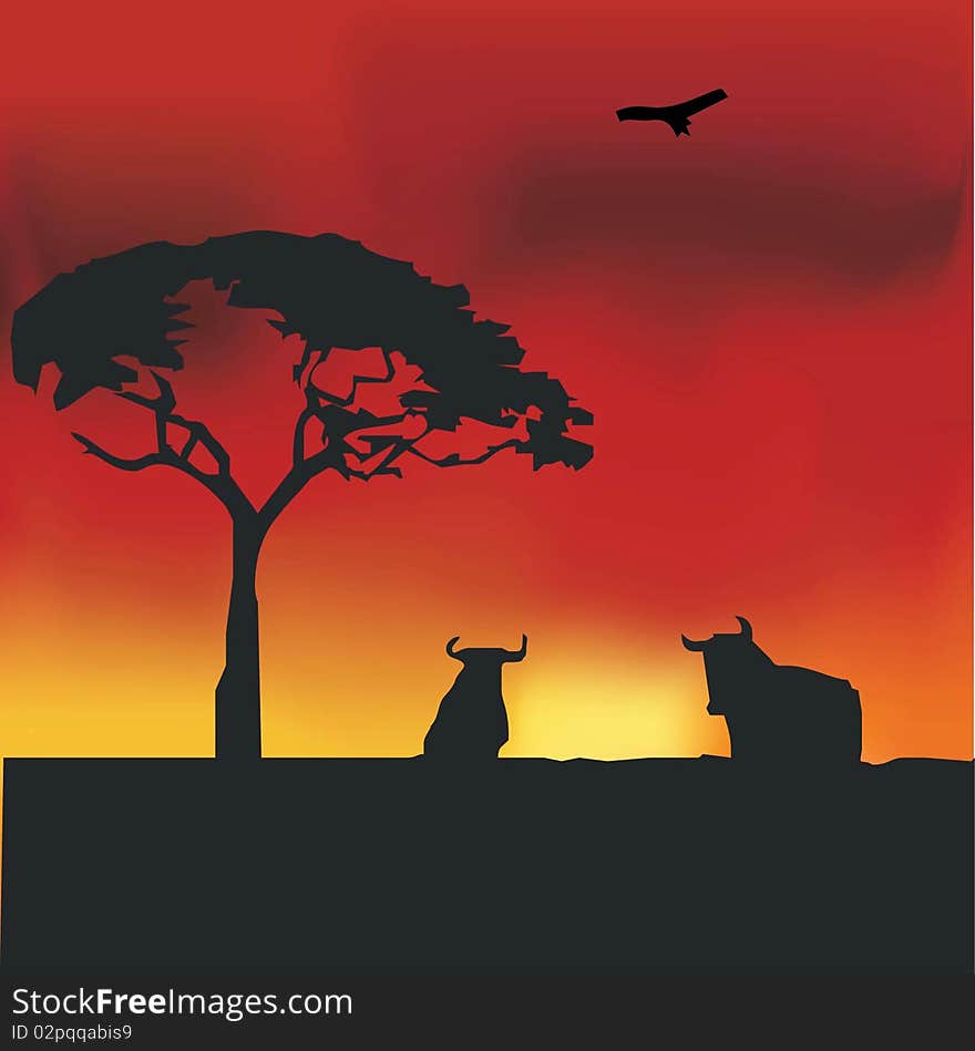 African Wildlife Background. Nature Background Series.