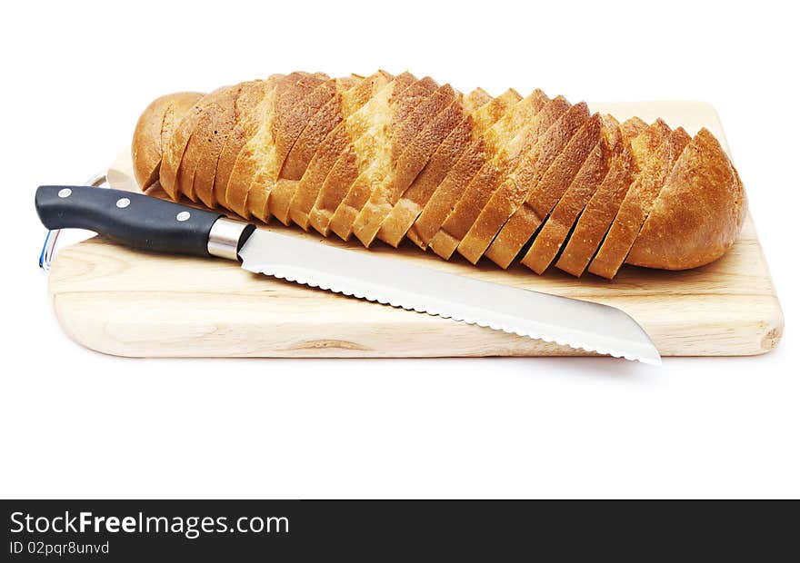 Bread isolated on white background