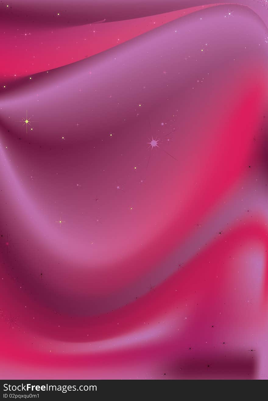 Beautiful and practical background with the Silk pink structure and fiery stars. Beautiful and practical background with the Silk pink structure and fiery stars