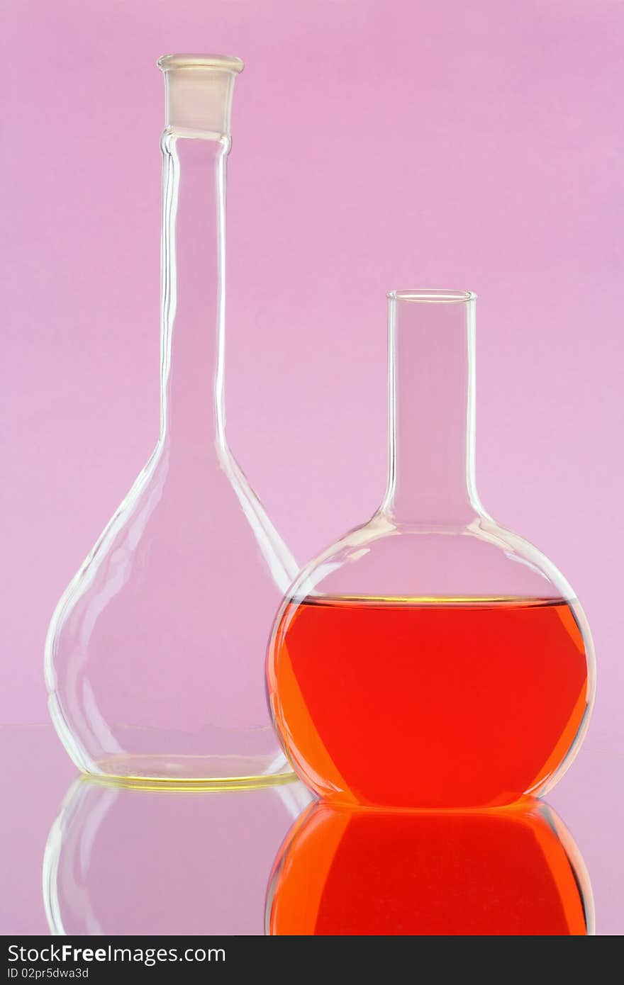 Two chemical flasks