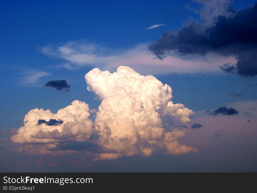 Unusual white cloud