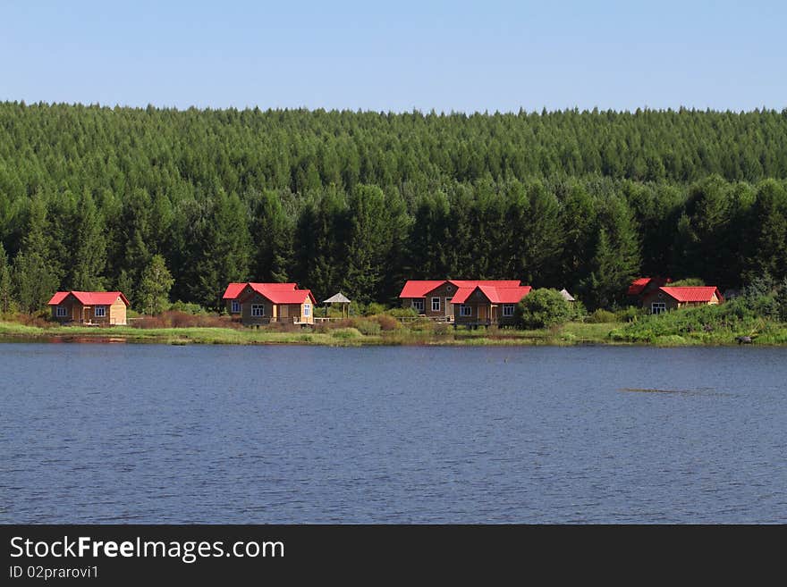 Beautiful landscape in grassland of Mongolia.