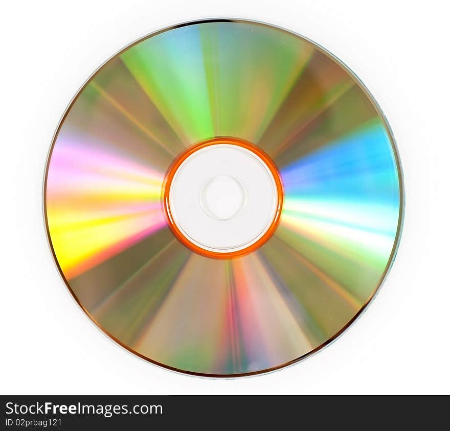 A CD isolated on white