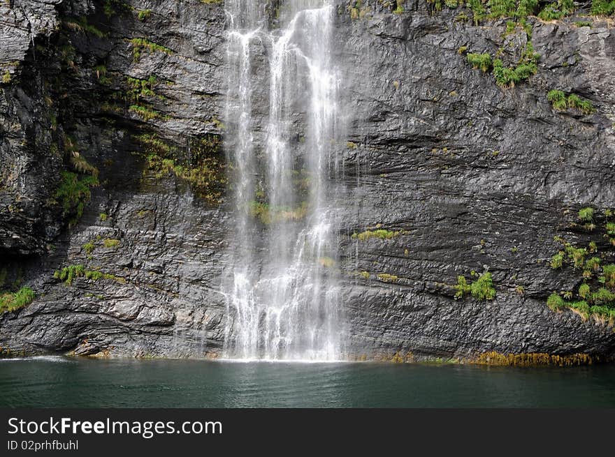 Waterfall On Geirangerfjord