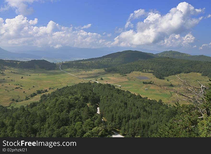 Beautiful view on Rhodope mountains from Bulgaria, Europe. Beautiful view on Rhodope mountains from Bulgaria, Europe