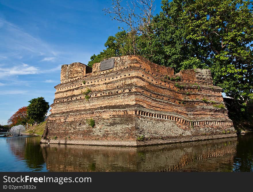 Image of old fortress in Chiang Mai. Image of old fortress in Chiang Mai