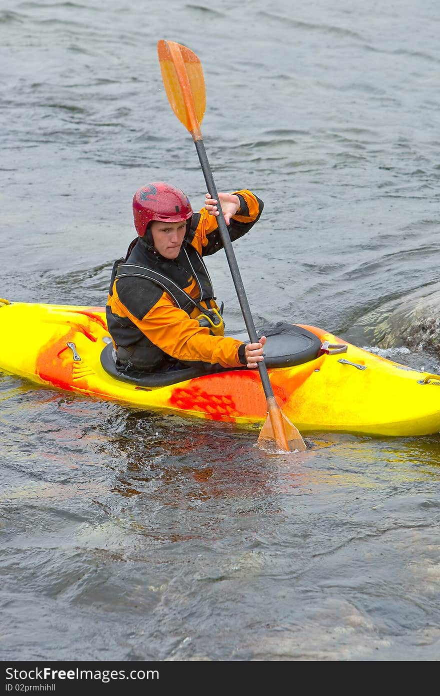 Kayaking. Waterfalls in Norway. July 2010. Kayaking. Waterfalls in Norway. July 2010