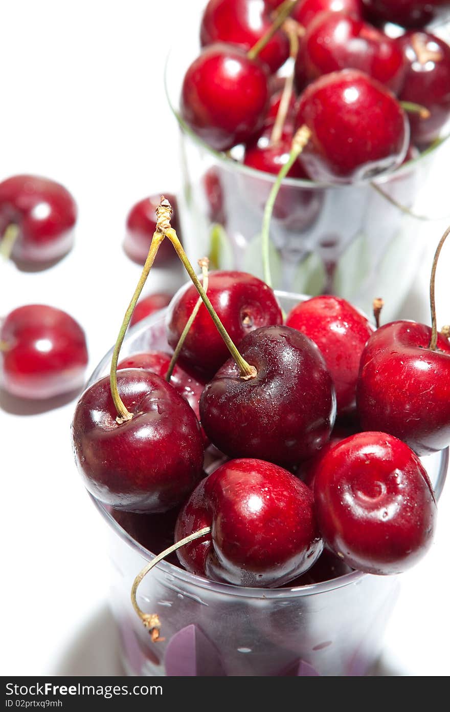 Still life with tasty cherries