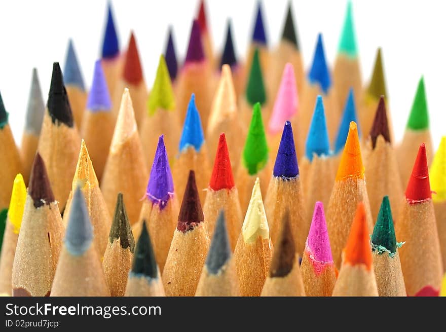 Macro of various colorful pencil. Macro of various colorful pencil.